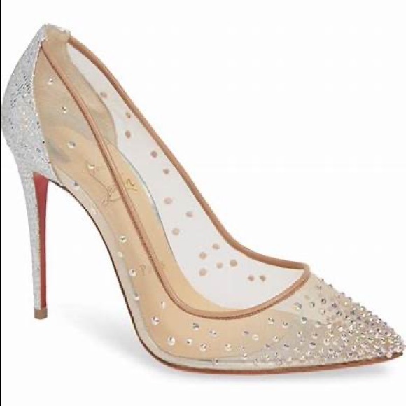 Christian Louboutin Shoes - Christian Louboutin Follies Strass Pointed Toe Pump NWOT nerver worn Bridal Glam
